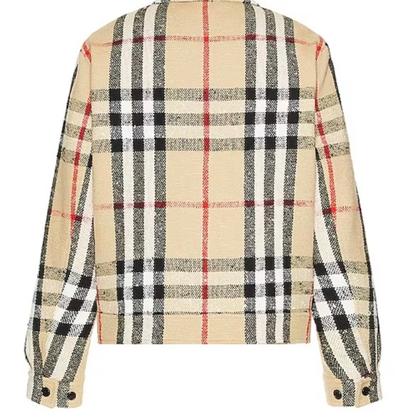 Burberry Men's Crossmoor Check Harrington Jacket in Archive Beige Check - Picture 3 of 5